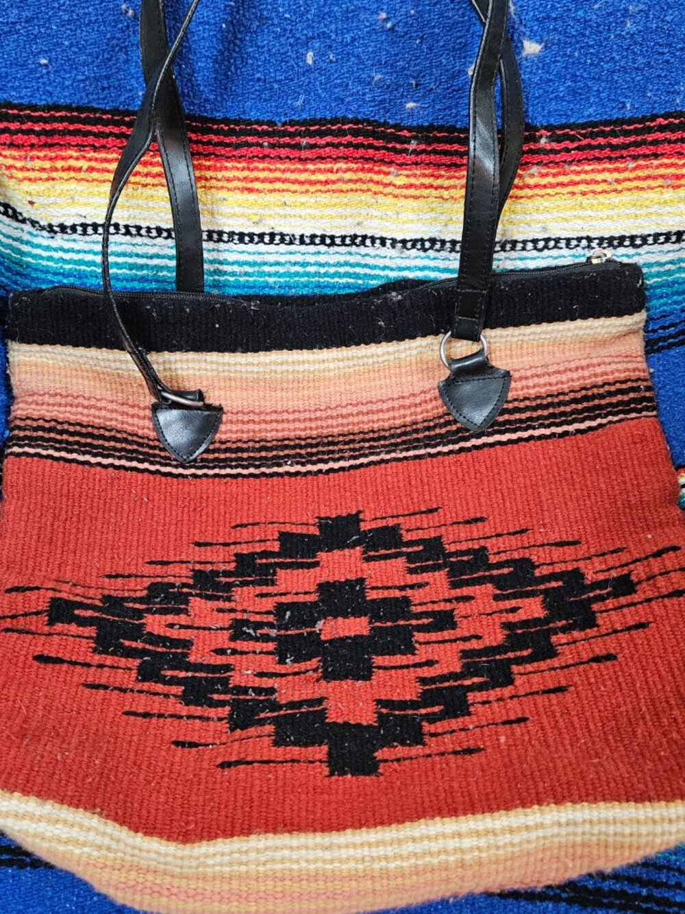 Serape falsa western purse tote bag - Picture 2 of 5